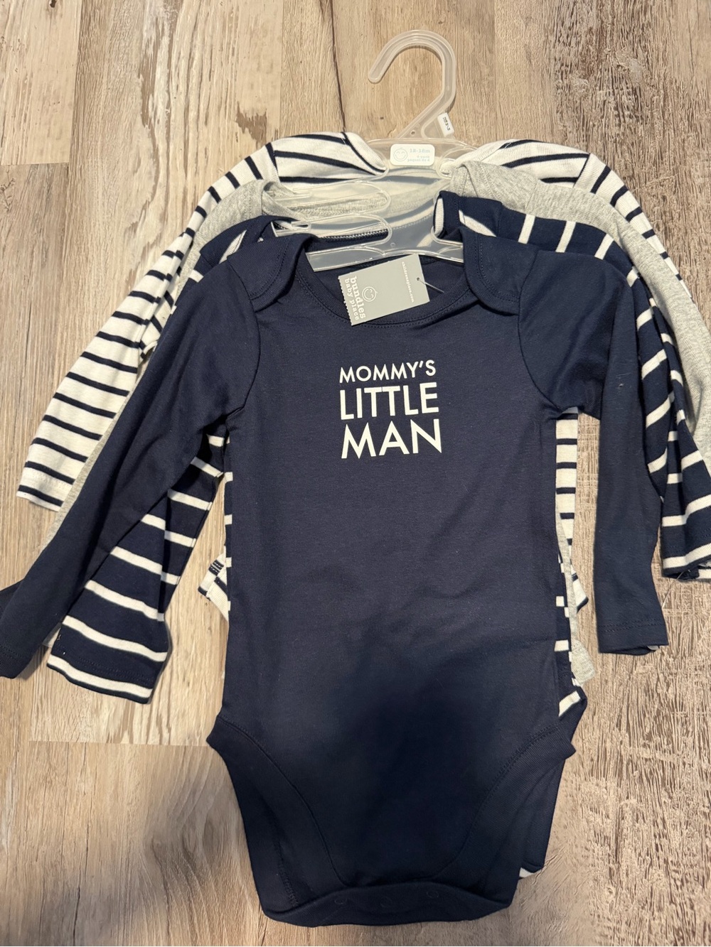 Baby “Mommy's Little Man” Long-Sleeve One-Piece Bodysuit - Pack of 4